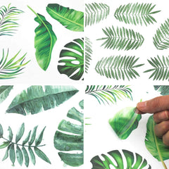 H2MTOOL leaf wall decal bedroom decoration setup on smooth surfaces.