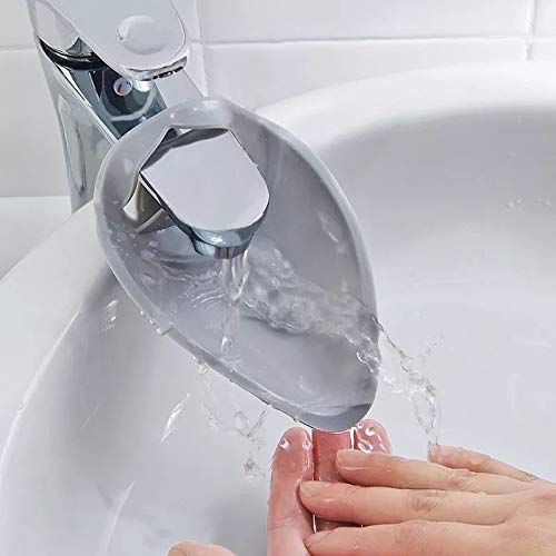 H2SOLUTION faucet extender grey closeup highlights child-friendly safety design