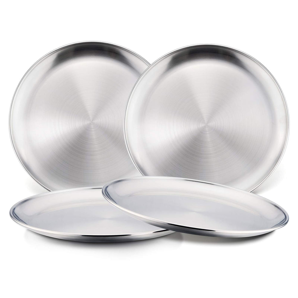 HaWare Toddlers Plates stacked showing compact 8-inch dinnerware for easy storage