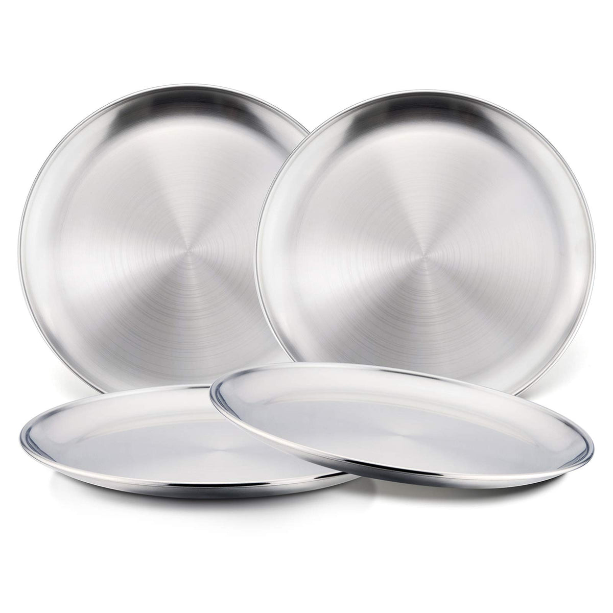 HaWare Toddlers Plates stacked showing compact 8-inch dinnerware for easy storage