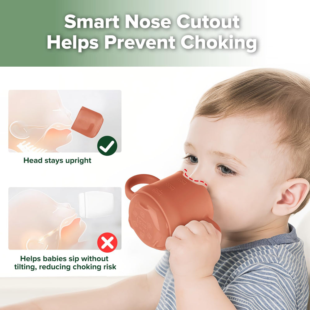haakaa baby cup with easy-grip handles aids self-feeding and coordination