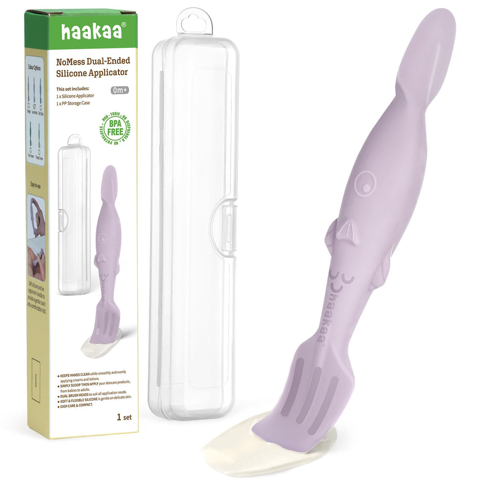 haakaa baby diaper cream spatula dual-ended for precise, mess-free application