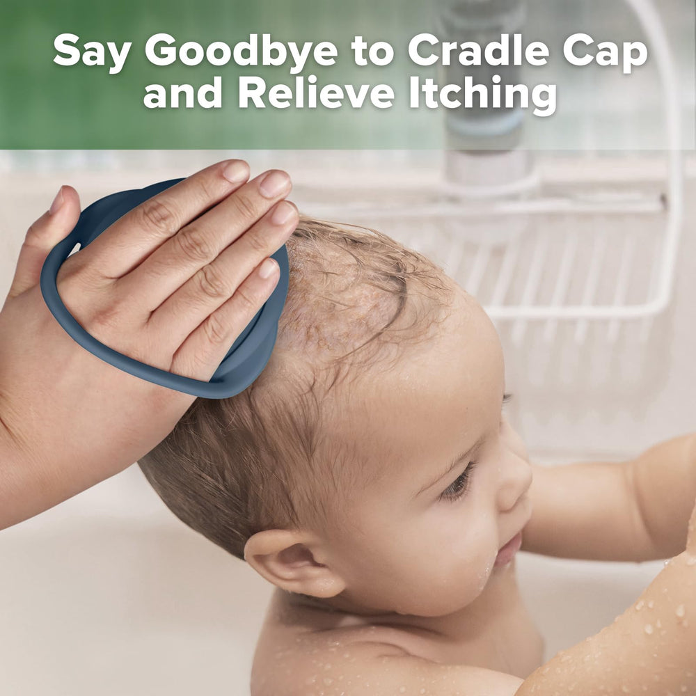 haakaa baby hair scrubber gentle scalp stimulation during bath