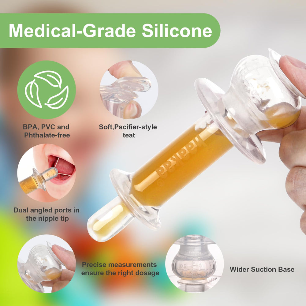 haakaa baby medicine dispenser measurement markings help accurate dosing.