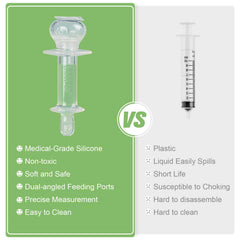 haakaa baby medicine dispenser rounded pacifier shape with shield for comfortable administration.