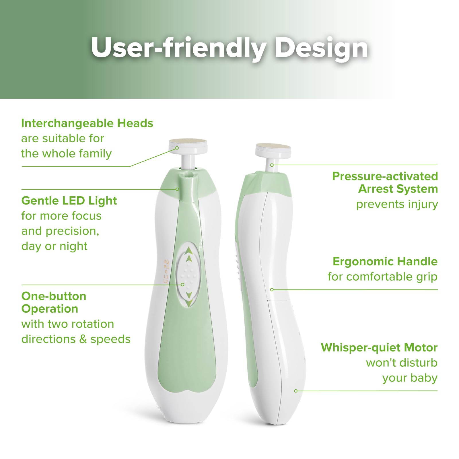 haakaa replacement heads provide varied smoothness levels for nails