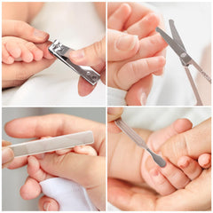 haakaa baby nail scissors closeup shows rounded edges for safety.