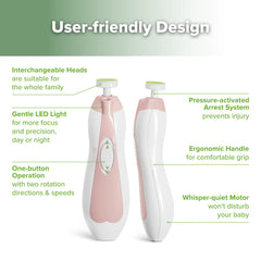 haakaa baby nail trimmer ergonomic handle offers secure grip during use.