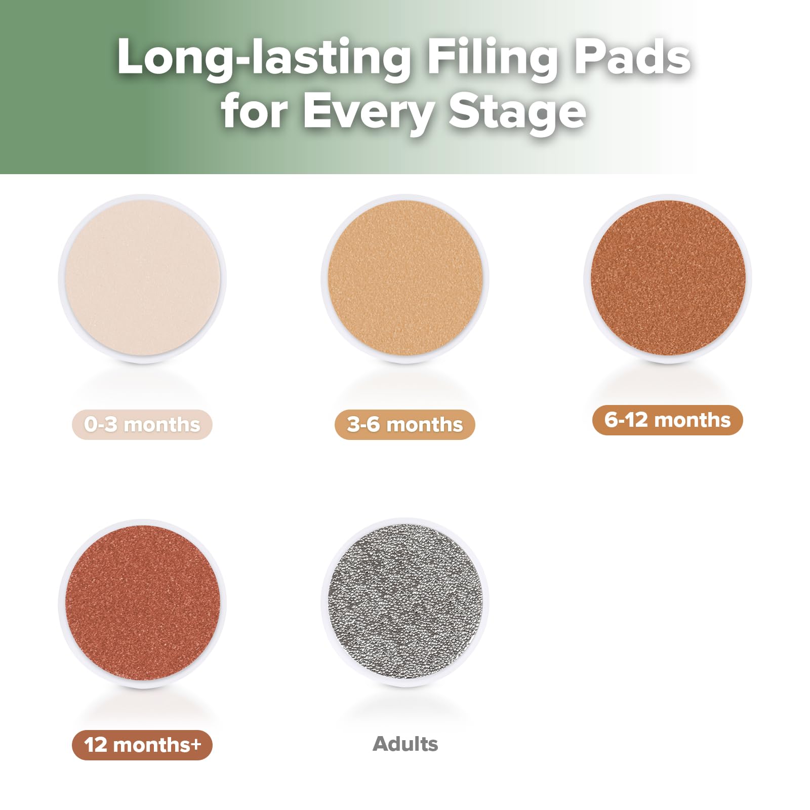 haakaa baby nail trimmer pads and heads deliver smooth nail finishing.