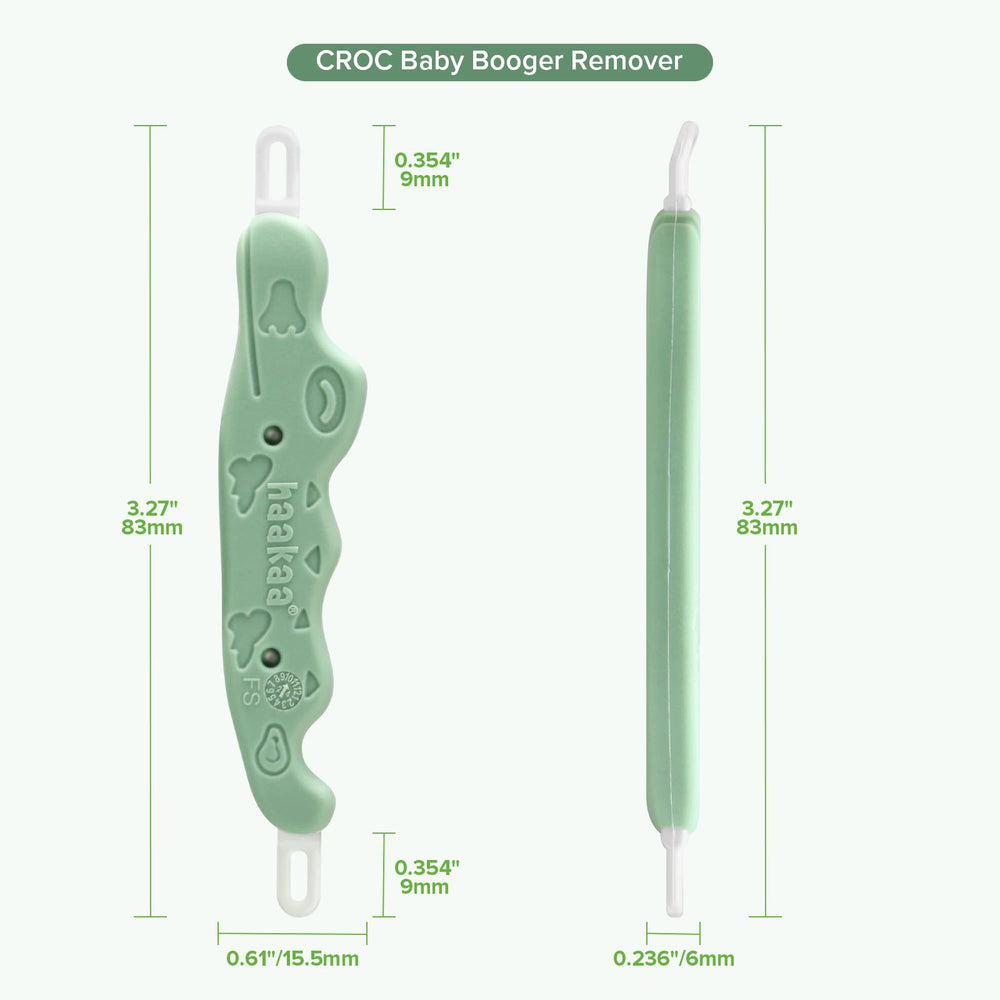 haakaa baby nose cleaner crocodile-detail texture enhances engagement during routine care