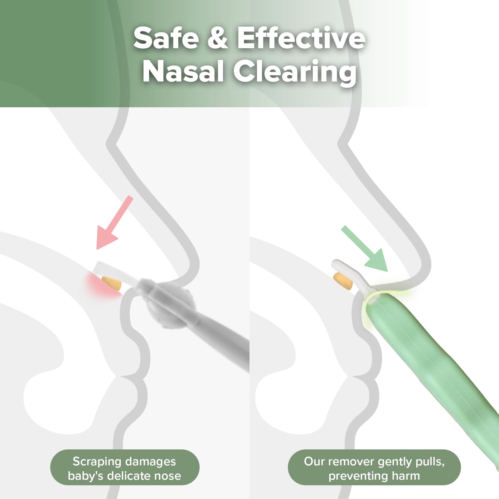 haakaa baby nose cleaner dual-ended design for versatile nasal and ear cleaning