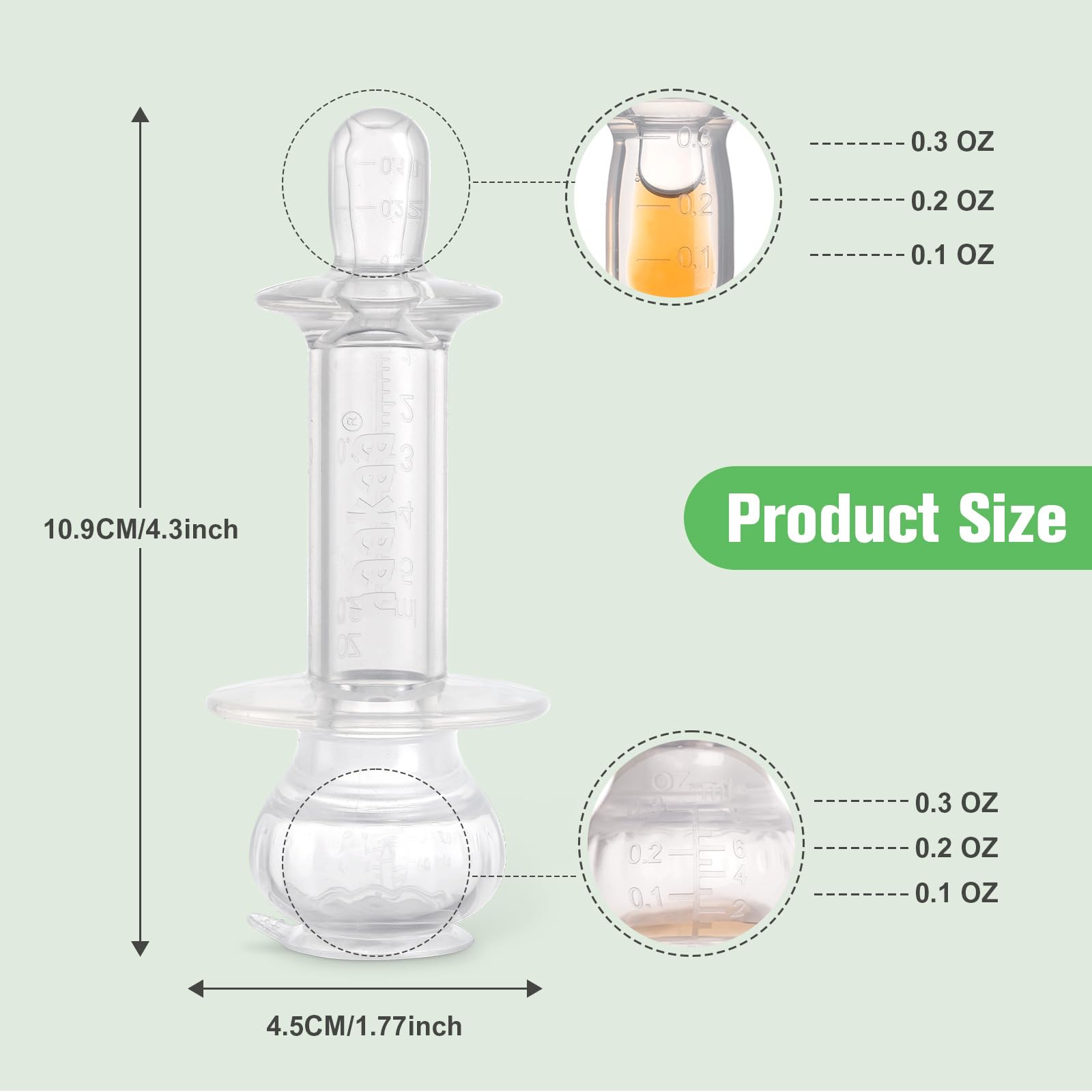 haakaa baby oral syringe dispensing liquids beyond medicine like water or juice.