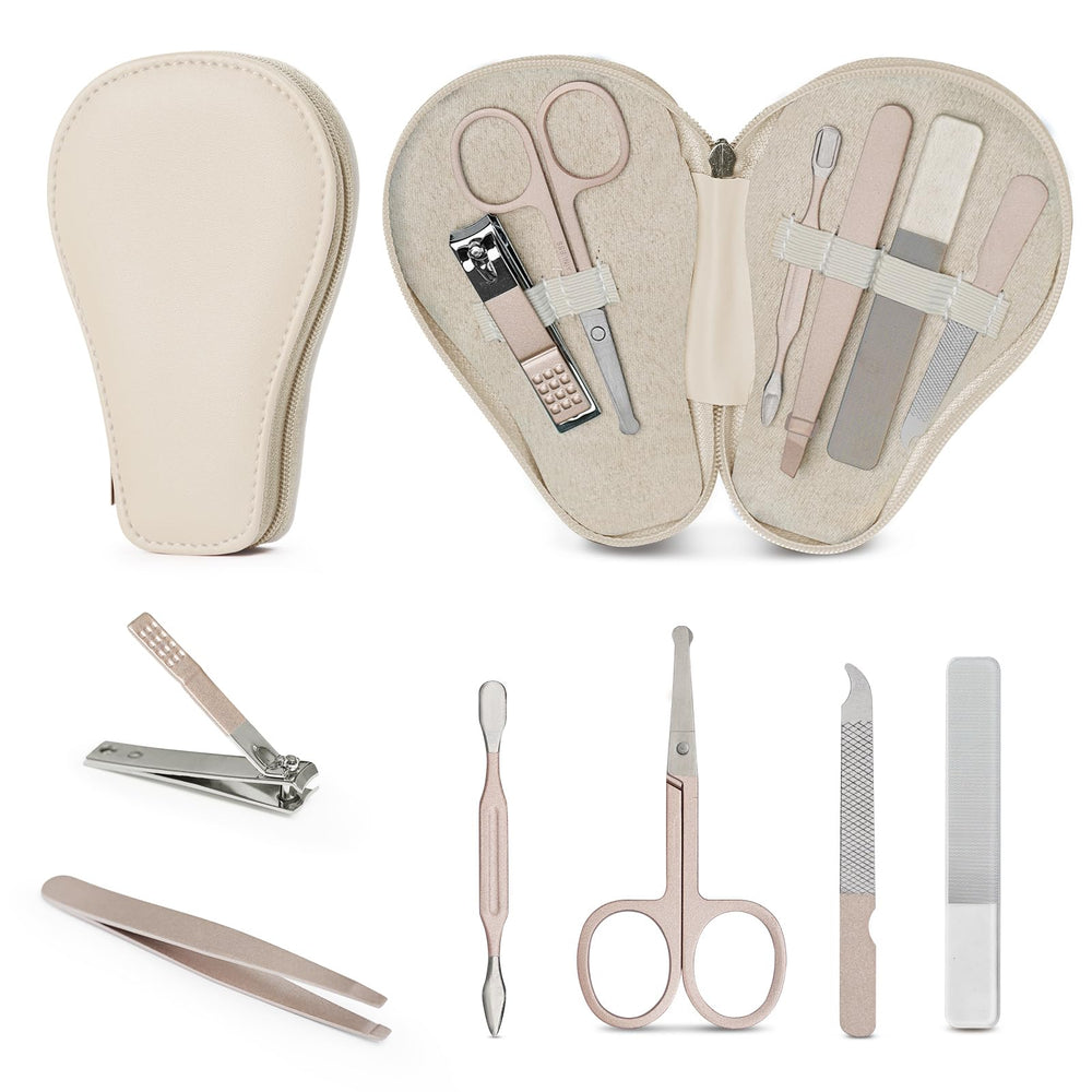 haakaa baby nail care kit assembled in stylish white design.