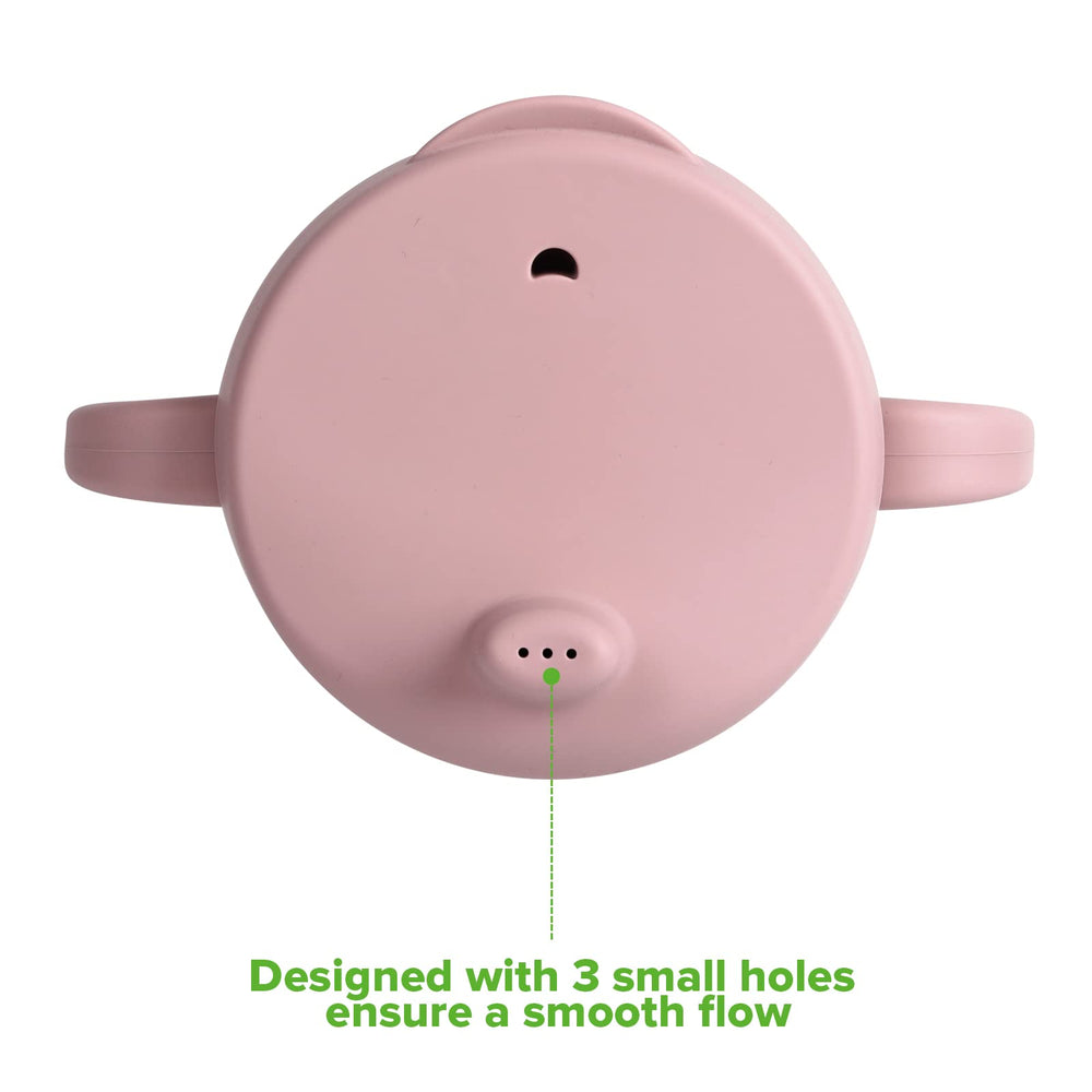 haakaa blush cup being dropped shows drop-proof silicone durability
