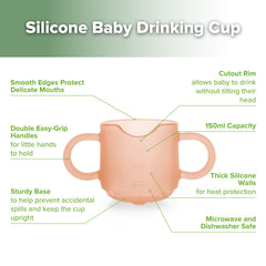 Haakaa BPA-free silicone cup stays clean with dishwasher-safe convenience.
