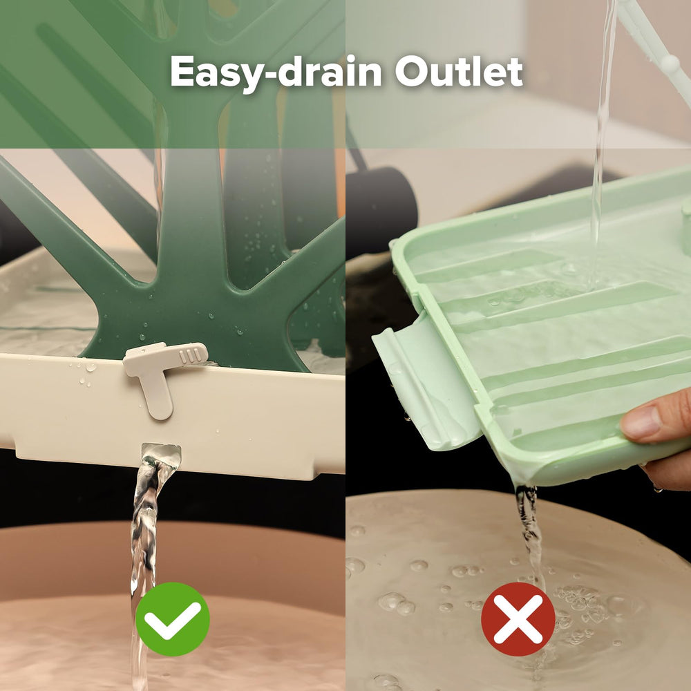 haakaa BPA-free green rack supports safe air-drying for bottles and parts.