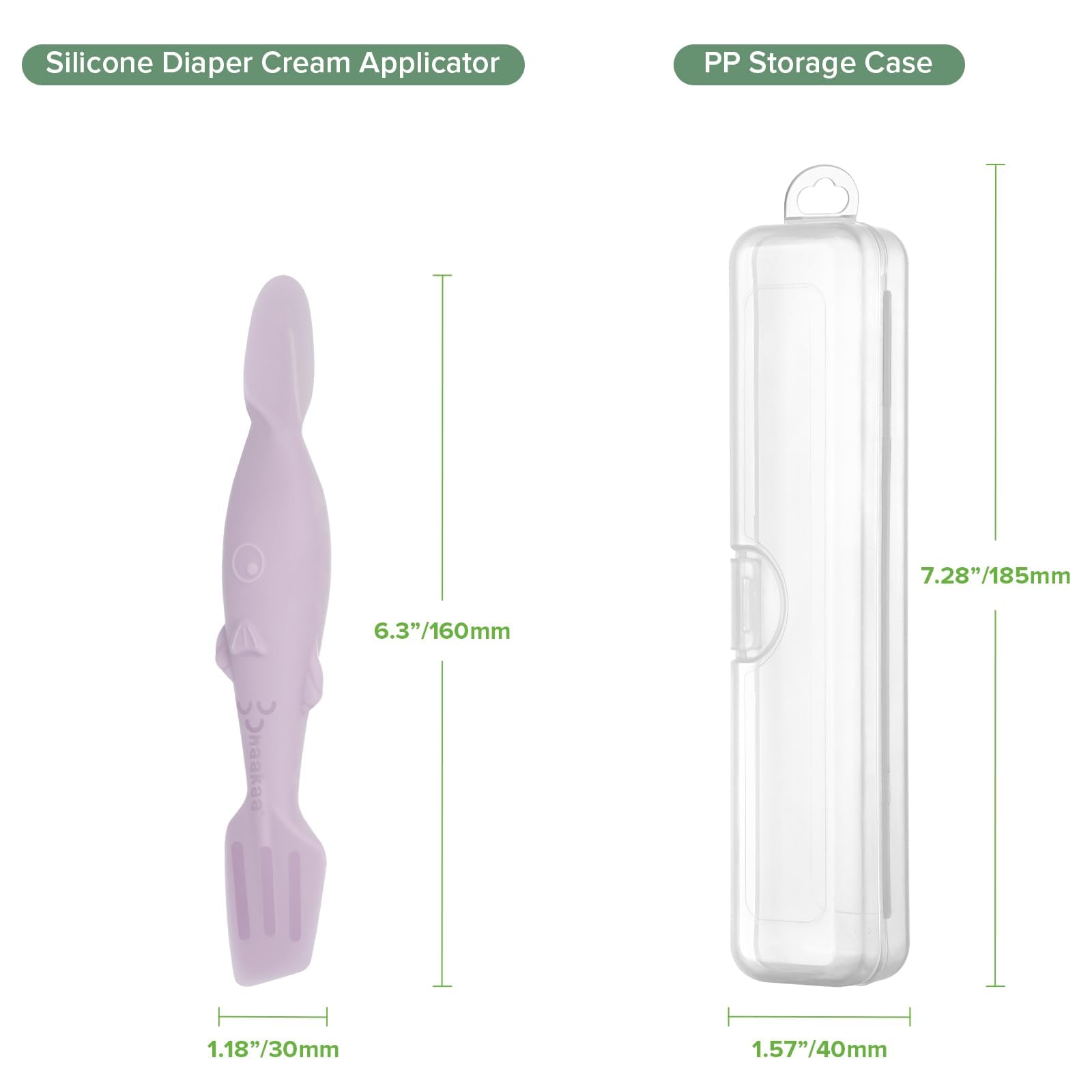 haakaa butt-paste spatula enables neat, precise diaper cream application