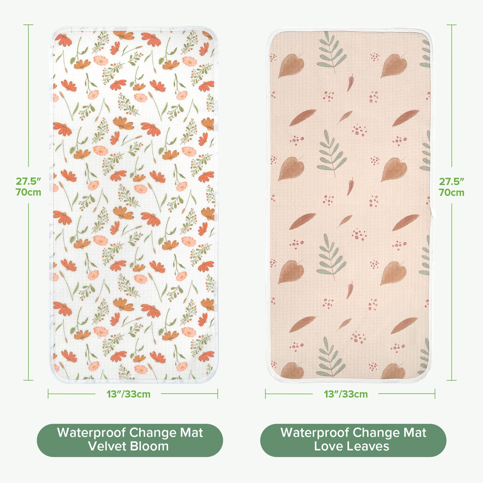 haakaa changing pad liner reinforced-edges resist wear for longer use.