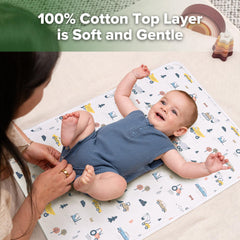 haakaa soft cotton top liner comforts baby’s skin during changes