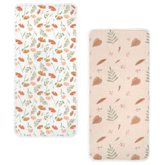 haakaa changing pad liner Velvet Bloom design keeps baby surfaces clean and soft.