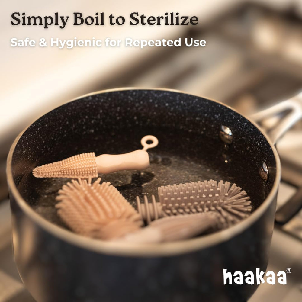 Haakaa breast-pump-cleaner supports quick, thorough maternity-gear cleaning