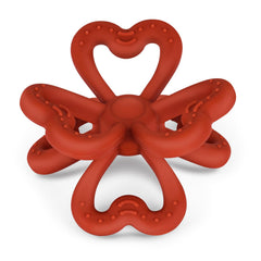 Haakaa Clover Teether copper front view, easy-to-grasp teething toy for infants.