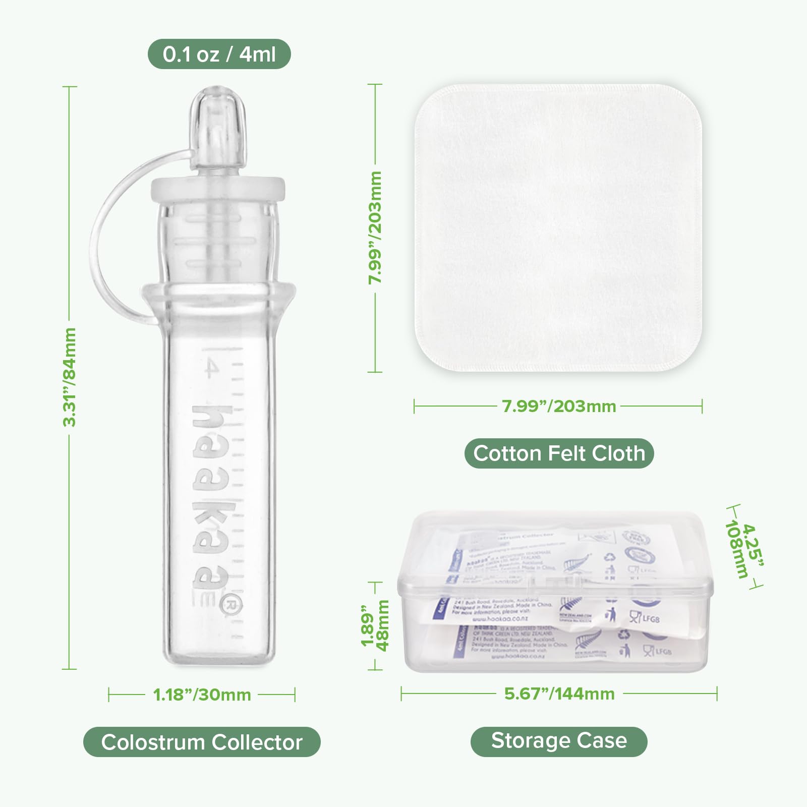 Haakaa Colostrum Collector Kit easy cleaning and reuse.