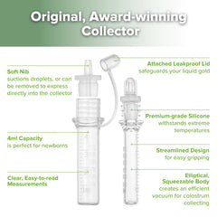 Haakaa Colostrum Collector Kit two-way collection supports easy expression.