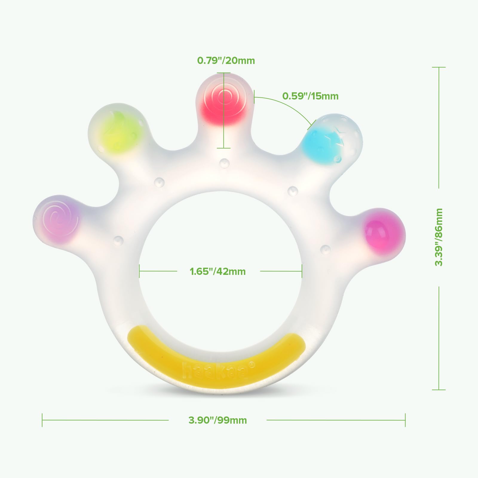 Haakaa Dinky Digits BPA-free material ready for teething use