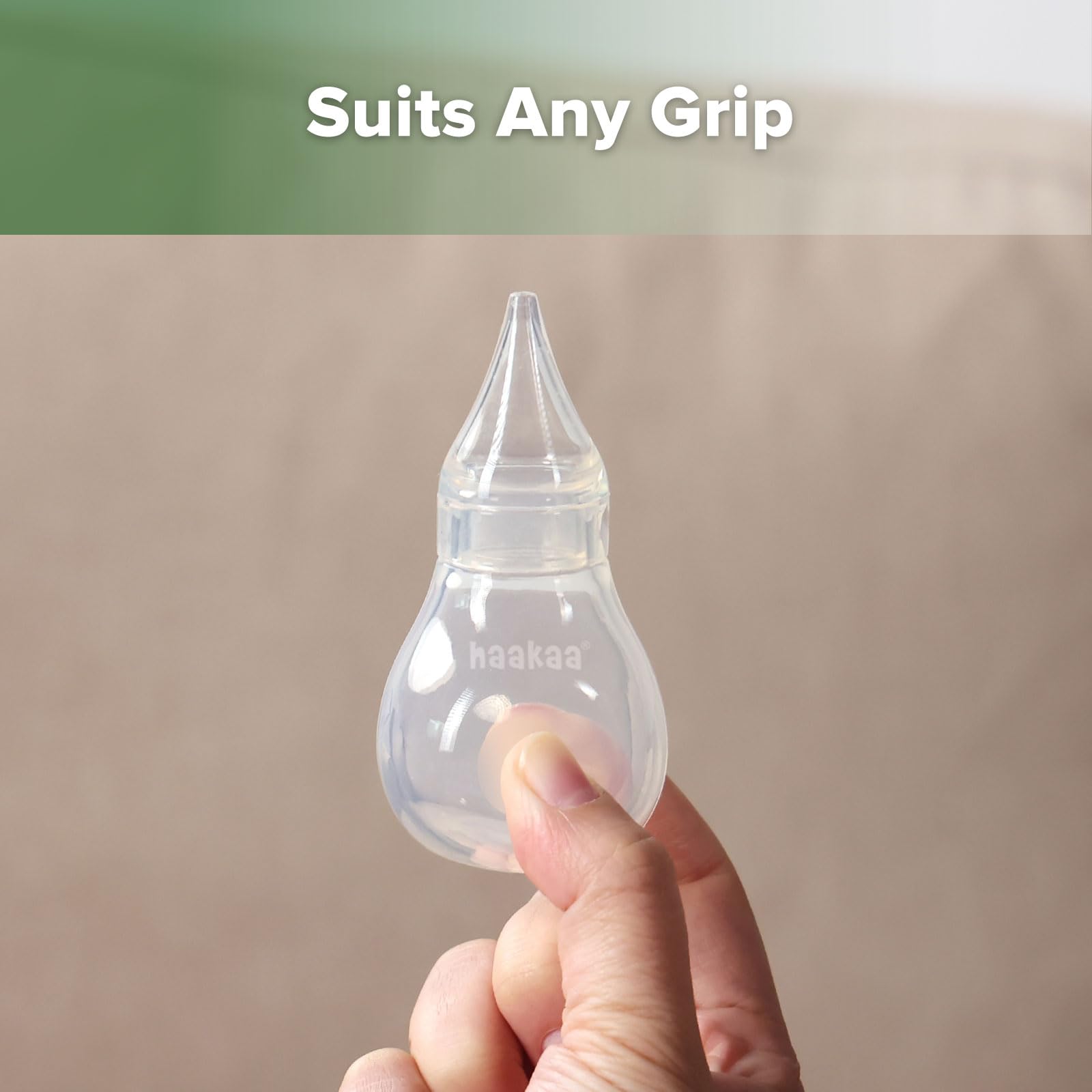 Haakaa easy-clean two-piece silicone design for quick disassembly and cleaning