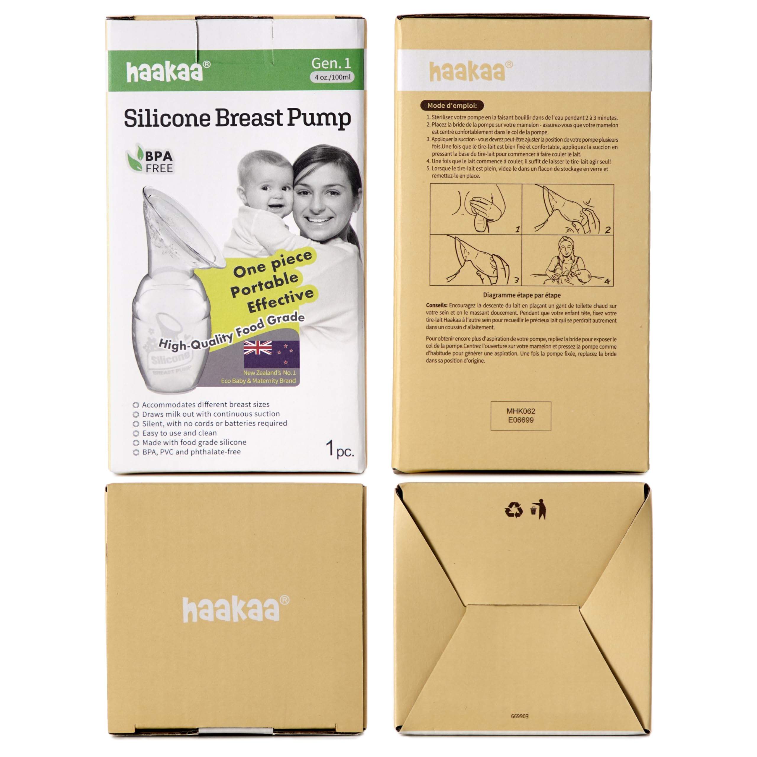 haakaa easy cleaning no joints for hygienic use
