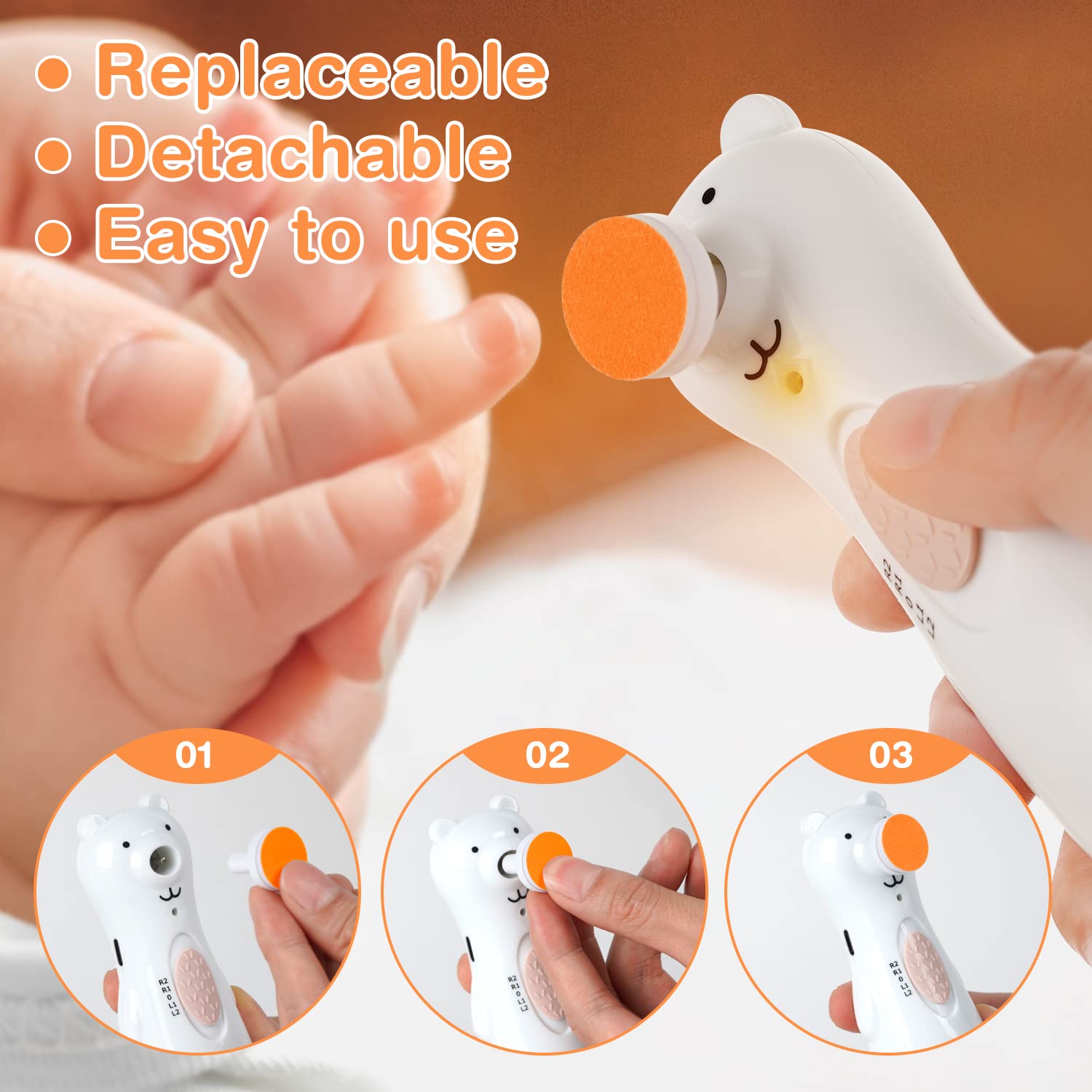 haakaa replacement pads orange four-pack ready to keep trimming sessions uninterrupted