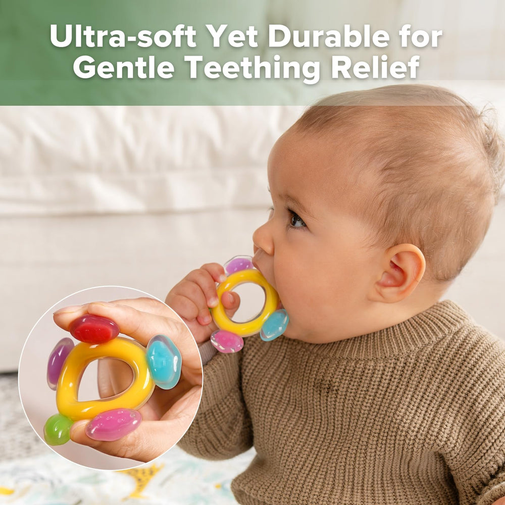Haakaa Ferris Wheel Teether in freezer for cold relief