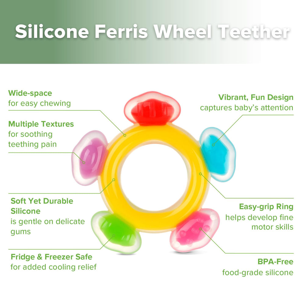 Haakaa Ferris Wheel Teether offers multi-sensory color play