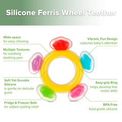 Haakaa Ferris Wheel Teether offers multi-sensory color play