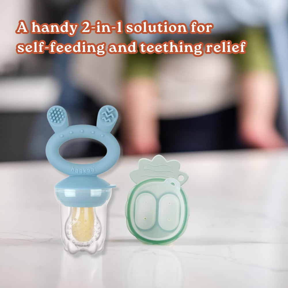 Haakaa Freeze-N-Feed Mini Combo nibble tray with bite-sized portions for teething.
