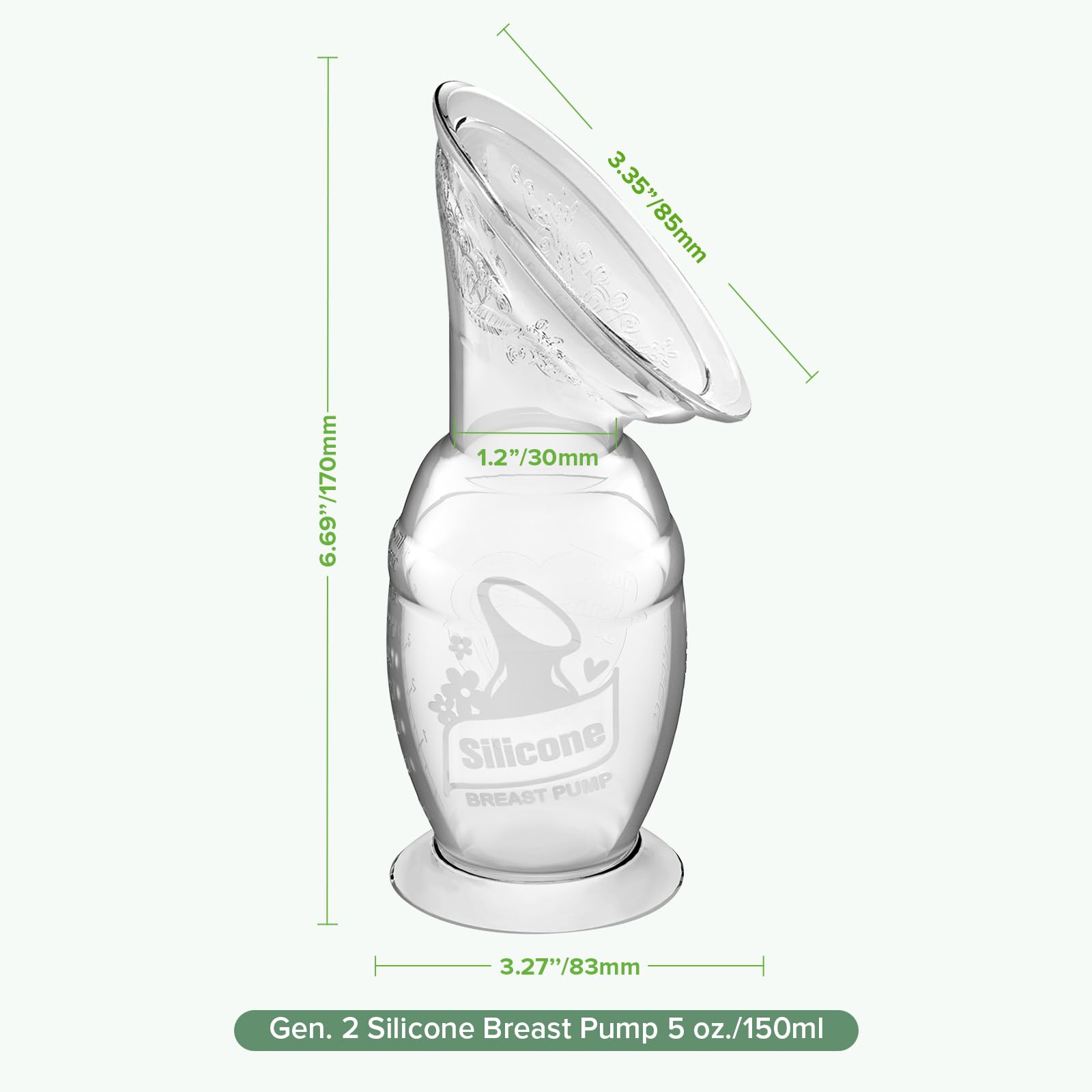 haakaa Gen2 BPA PVC phthalate-free promise for safe feeding.