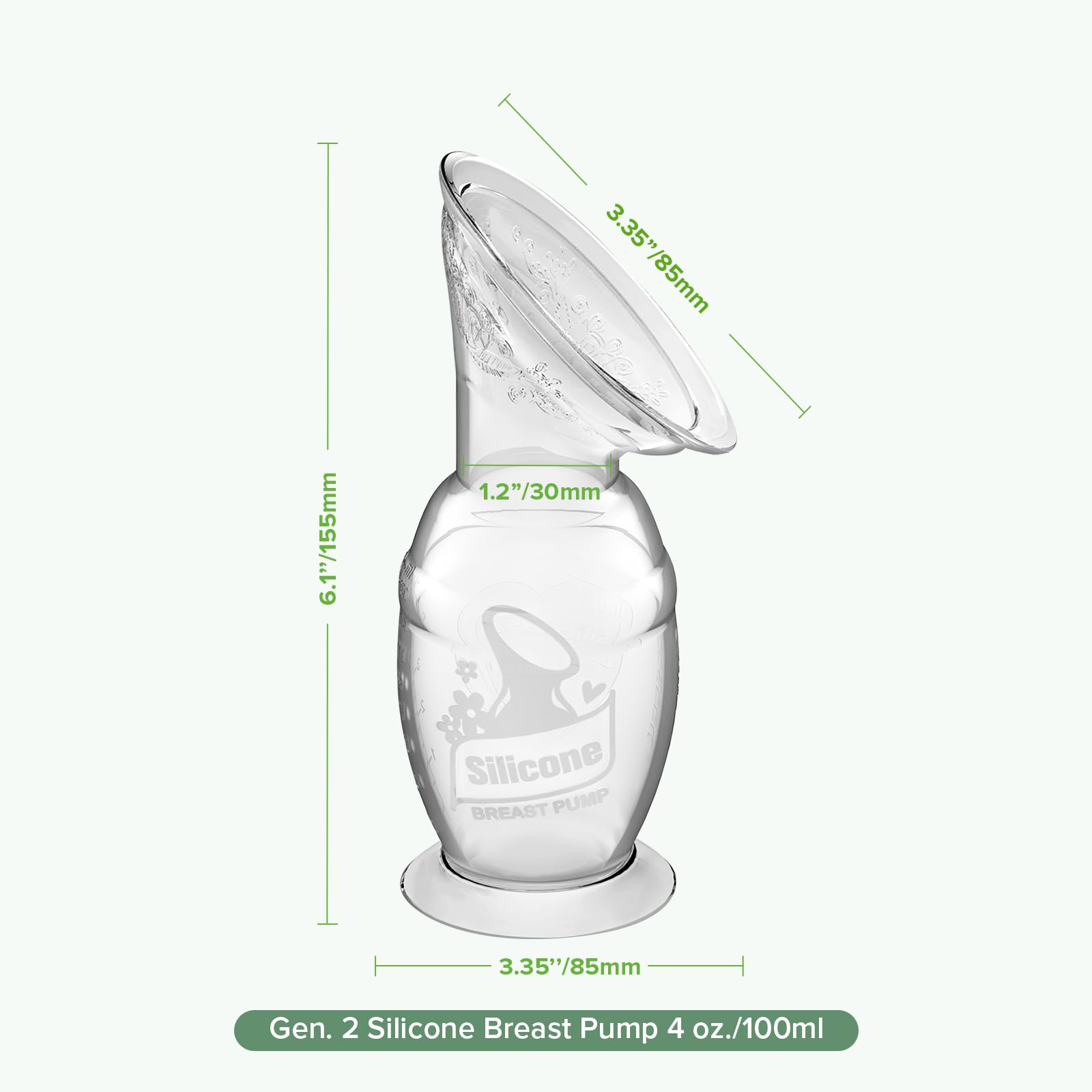haakaa Gen2 100ml capacity fits travel bag essentials
