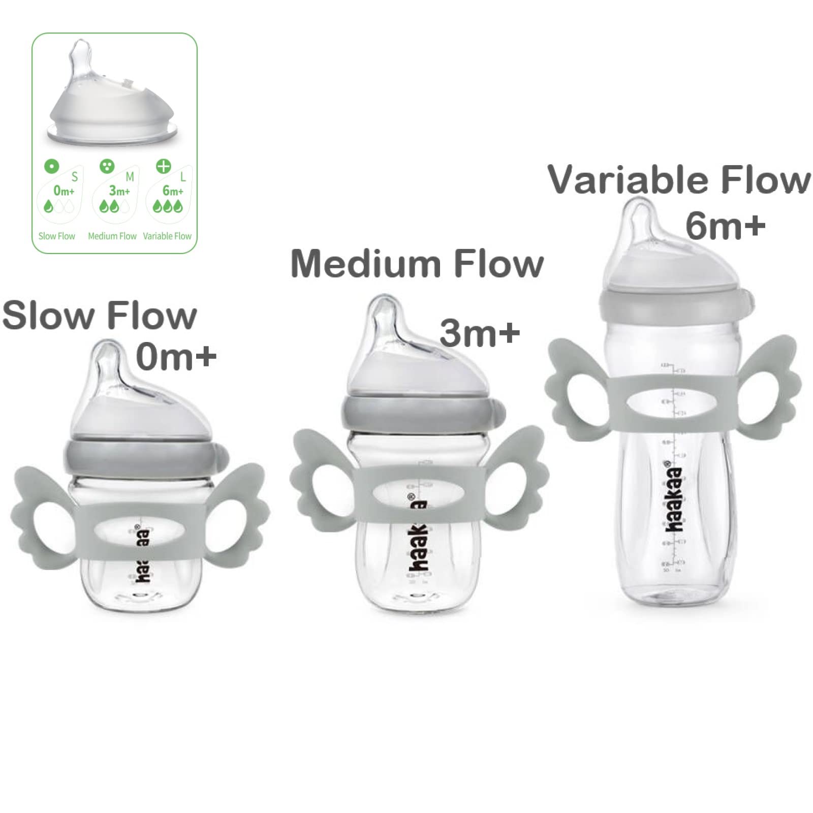 2-pack offers multiple flow options for growing babies