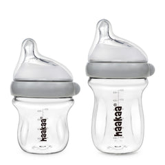 haakaa Gen3 natural glass bottle 4oz highlights durable borosilicate glass for easy storage