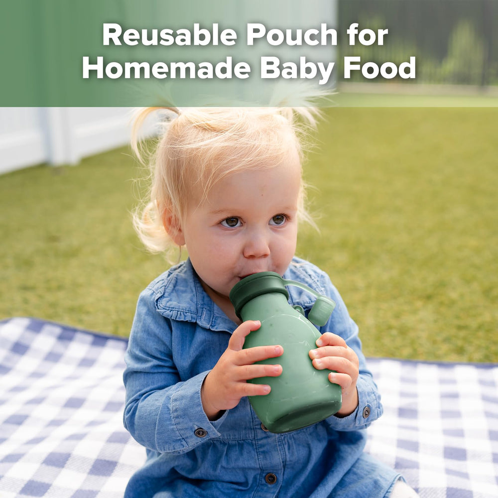 haakaa hippo pouch wide-neck fill enables easy, mess-free preparation.