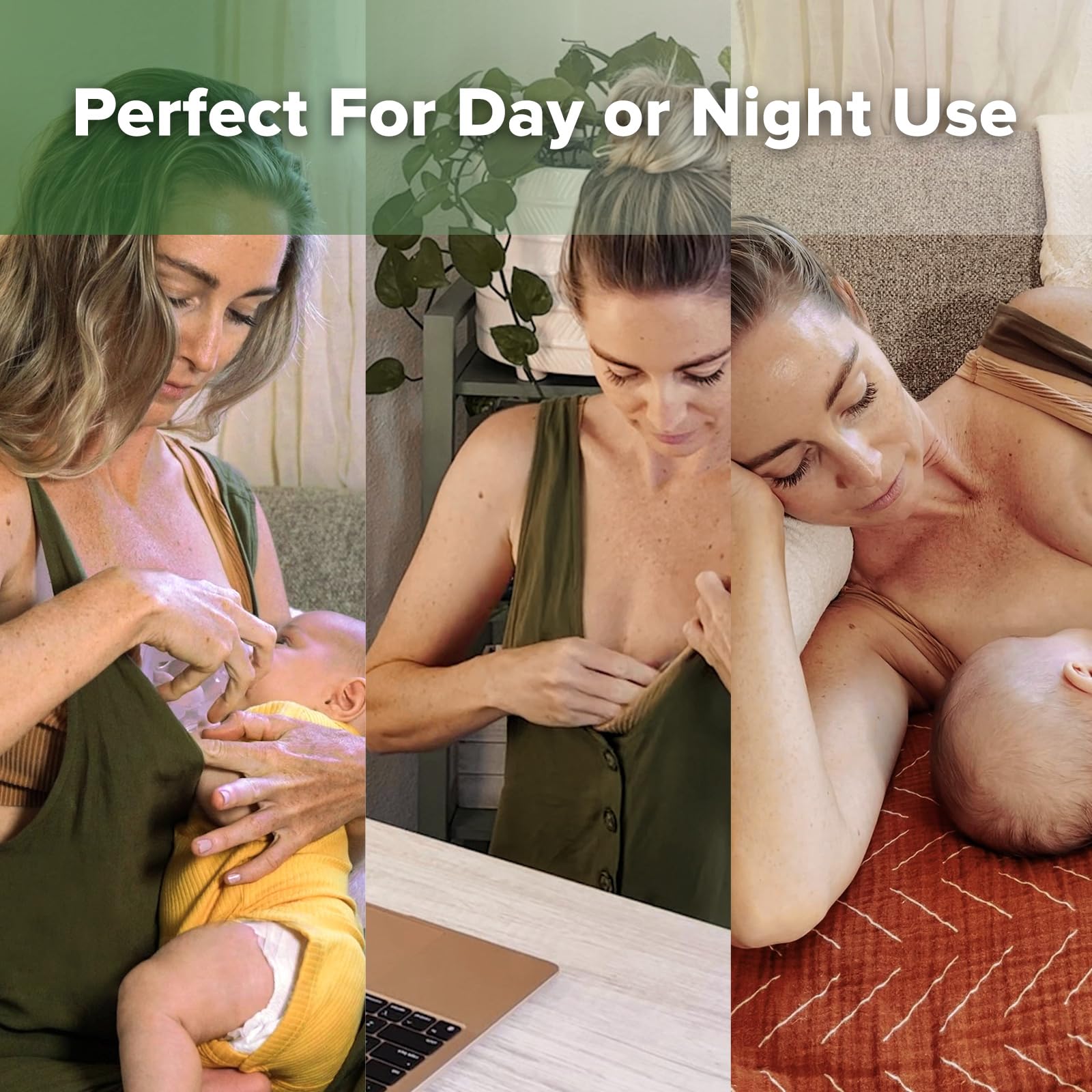 haakaa Ladybug Milk Collector for overnight use catches leaks while sleeping.