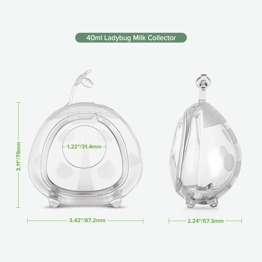 haakaa Ladybug secure plug and pour opening simplify milk transfer.