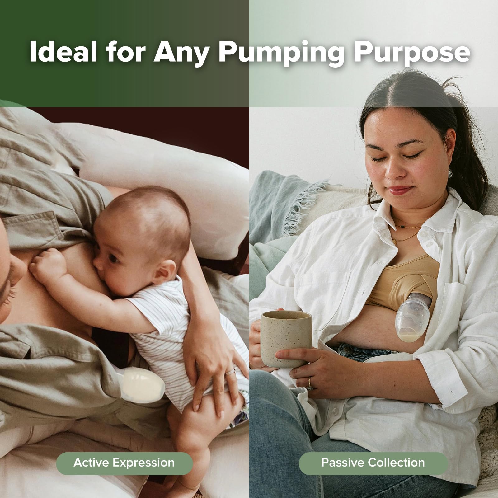 haakaa manual breast pump grey flange close-up for comfortable fit