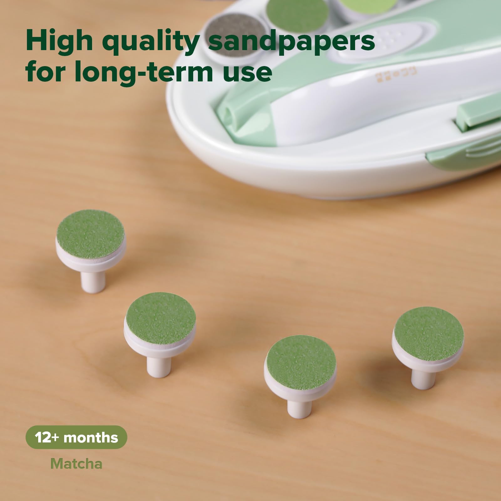 haakaa matcha replacement pads packaging, visual highlights Matcha color and ready-to-use pack
