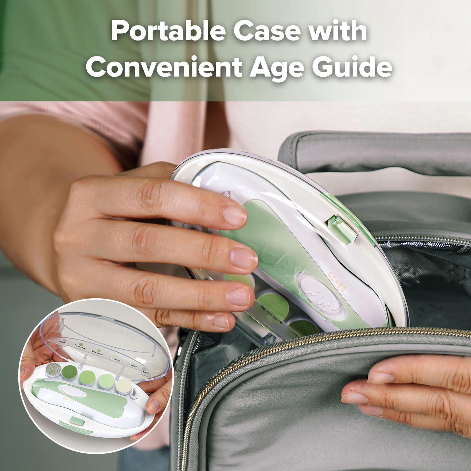 haakaa Meadow travel case keeps accessories neatly organized on trips.