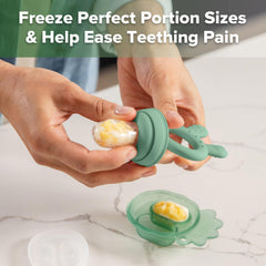 Haakaa mini freezer nibble tray filled with molds for portioned snacks.