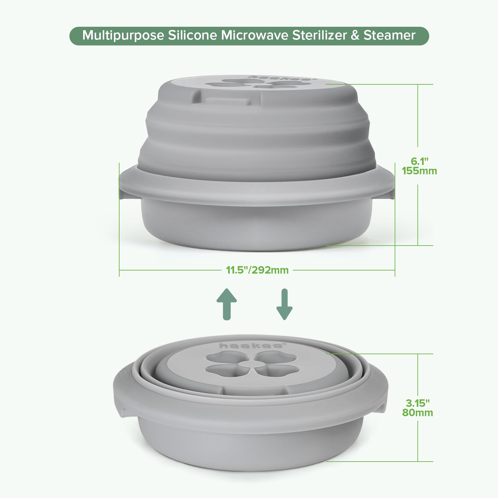 Haakaa multifunction steamer and storage use in daily family routines