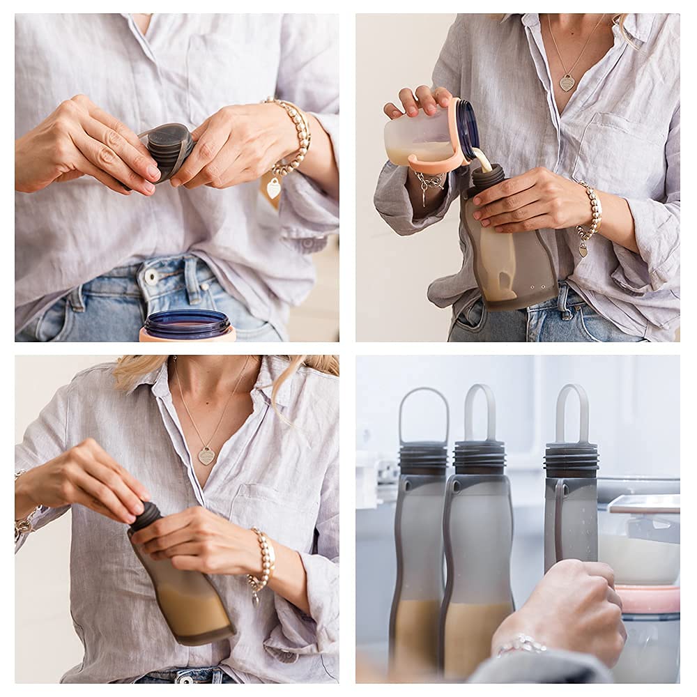 Haakaa bags store juice or rice cereal liquids for versatile kitchen use.