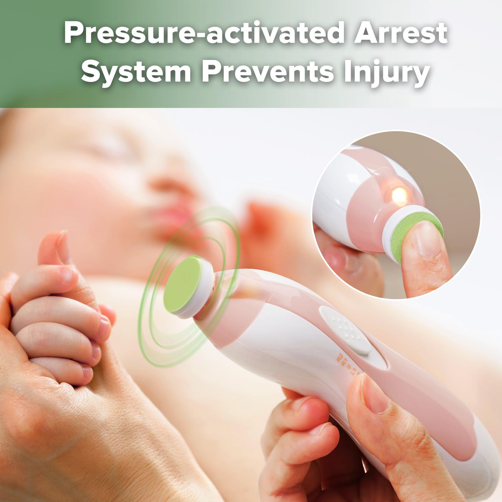 haakaa nail trimmer ergonomic grip enables one-handed operation for busy parents.